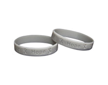 Load image into Gallery viewer, Gray Silicone Bracelets for Brain Cancer, Brain Tumors, Gray Ribbon Wristbands - The Awareness Company