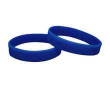 Load image into Gallery viewer, Dark Blue Silicone Bracelets for Child Abuse, Colon Cancer, Arthritis Fundraising - The Awareness Company