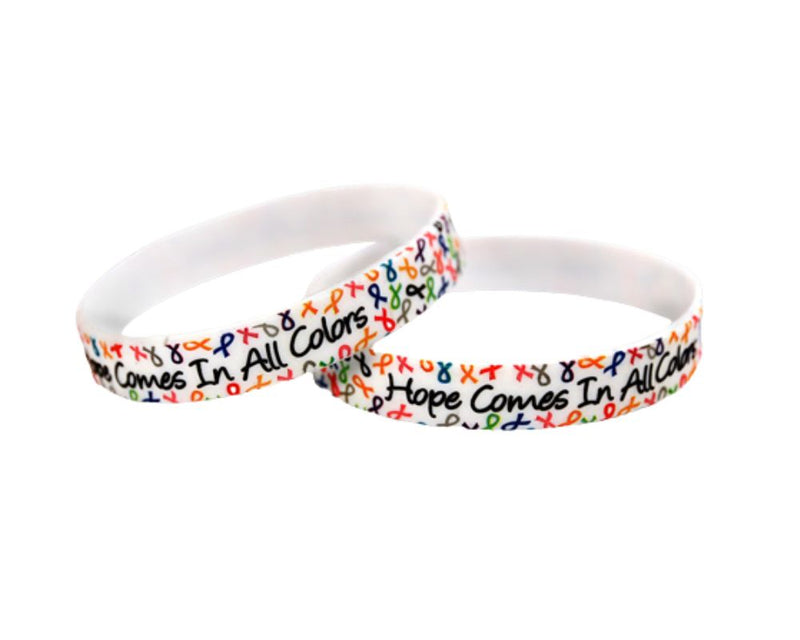 Hope Comes In All Colors Silicone Bracelets - The Awareness Company