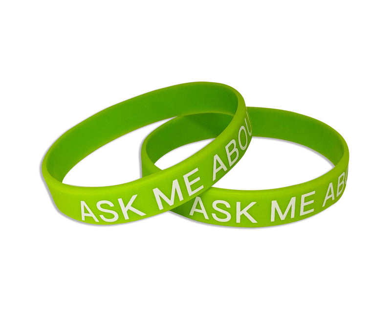 Ask Me My Pronouns Silicone Bracelets, Gay Pride Wristbands - The Awareness Company