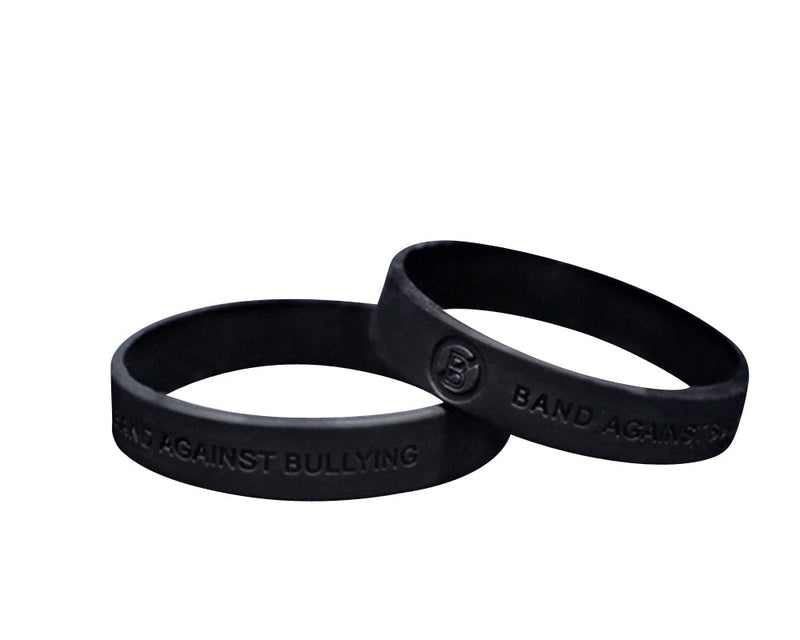 Bulk Black Band Against Bullying Silicone Bracelets, Bully Prevention ...