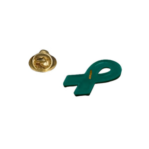 Bulk Green Silicone Ribbon Pins, Mental Health, Organ Donation Awareness 