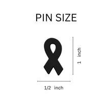 Load image into Gallery viewer, Inexpensive Black Ribbon Pins in bulk packs for Melanoma Awareness