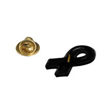 Load image into Gallery viewer, Inexpensive Black Ribbon Pins in bulk packs for Melanoma Awareness