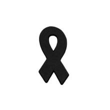 Load image into Gallery viewer, Inexpensive Black Ribbon Pins in bulk packs for Melanoma Awareness