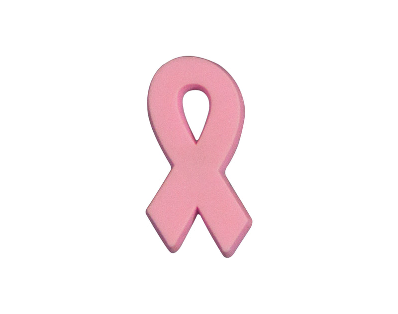Bulk Pink Silicone Ribbon Pins, Inexpensive Pink Breast Cancer Pins