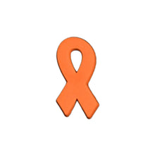 Load image into Gallery viewer, Orange Silicone Ribbon Pins Wholesale, Bulk Awareness Giveaways