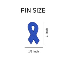 Load image into Gallery viewer, Colon Cancer Dark Blue Silicone Ribbon Lapel Pins Wholesale