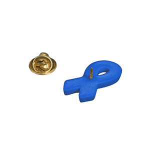 Colon Cancer Dark Blue Silicone Ribbon Lapel Pins Wholesale