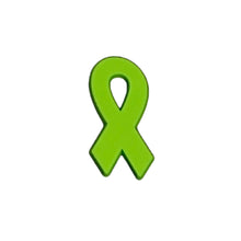 Load image into Gallery viewer, Lime Green Silicone Ribbon Pins, Bulk Awareness Event Giveaways