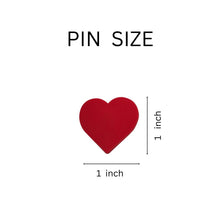 Load image into Gallery viewer, Cheap Red Heart Pins Wholesale, Bulk Heart Disease Lapel Pins