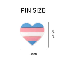 Load image into Gallery viewer, Bulk Transgender Flag Heart Silicone Pins, Cheap Transgender Pins