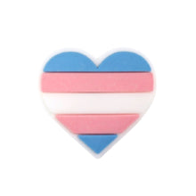 Load image into Gallery viewer, Bulk Transgender Flag Heart Silicone Pins, Cheap Transgender Pins