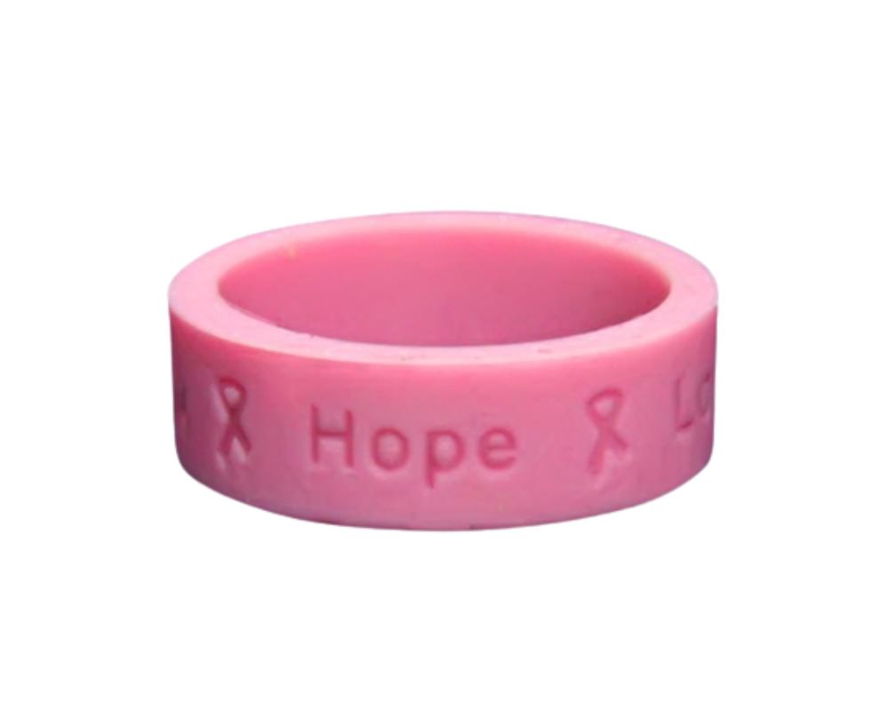Pink Silicone Rings for Breast Cancer Awareness