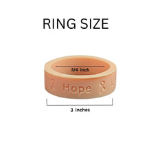 Load image into Gallery viewer, Bulk Peach Ribbon Silicone Rings - The Awareness Company