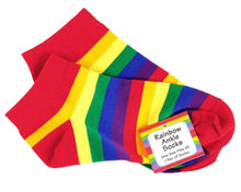 Load image into Gallery viewer, Bulk Rainbow Ankle Socks, Bulk LGBTQ Awareness Apparel