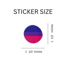 Load image into Gallery viewer, Bisexual Circle Stickers, Round Bisexual Labels - LGBTQ Gay Pride