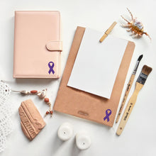 Load image into Gallery viewer, Large Purple Ribbon Stickers Wholesale, Cancer Awareness Stickers