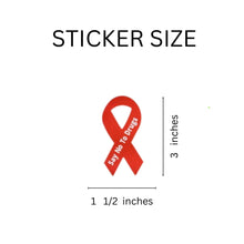 Load image into Gallery viewer, Red Ribbon Say No to Drugs Stickers Red Ribbon Week Stickers (250 Stickers)