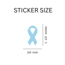 Load image into Gallery viewer, Small Light Blue Ribbon Stickers - The Awareness Company