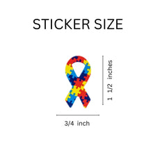 Load image into Gallery viewer, Small Autism Ribbon Stickers, Autism Awareness Labels, Decals