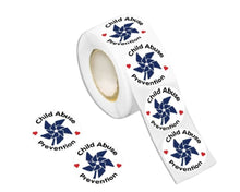 Load image into Gallery viewer, Child Abuse Awareness Stickers, Blue Pinwheel Stickers