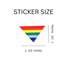 Load image into Gallery viewer, Triangle Rainbow Stickers, Gay Pride Awareness Label, LGBT Decals