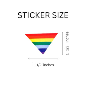 Triangle Rainbow Stickers, Gay Pride Awareness Label, LGBT Decals