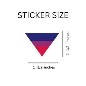 Bisexual Triangle Shaped Stickers, LGBTQ Gay Pride Awareness