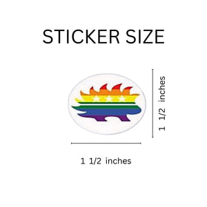 Rainbow Porcupine Libertarian Stickers - The Awareness Company