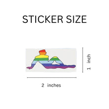 Load image into Gallery viewer, Rainbow Man Stickers, Male Gay Pride Labels, LGBTQ Decals