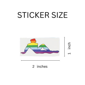 Rainbow Man Stickers, Male Gay Pride Labels, LGBTQ Decals