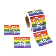 Load image into Gallery viewer, Same Sex Female Symbol Stickers, LGBTQ Gay Pride Awareness