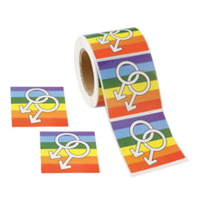 Load image into Gallery viewer, Same Sex Male Symbol Stickers, LGBTQ Gay Pride Awareness