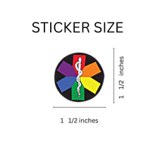 Load image into Gallery viewer, Rainbow Star of Life EMT Stickers (500 Stickers) - The Awareness Company