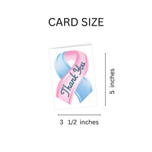 Load image into Gallery viewer, Pink &amp; Blue Ribbon Note Cards for SIDS, Infant Death - The Awareness Company