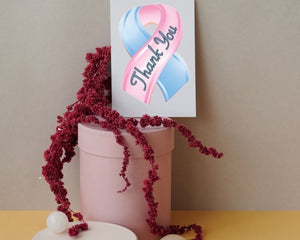 Pink & Blue Ribbon Note Cards for SIDS, Infant Death - The Awareness Company