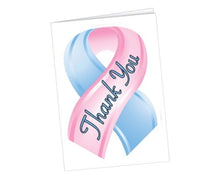 Load image into Gallery viewer, Pink &amp; Blue Ribbon Note Cards for SIDS, Infant Death - The Awareness Company