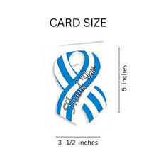 Load image into Gallery viewer, Blue and White Ribbon Thank You Cards, ALS Awareness