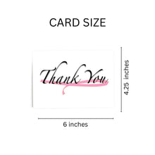 Load image into Gallery viewer, Large Pink Ribbon Thank You Cards for Breast Cancer Fundraising - The Awareness Company