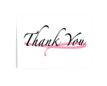 Load image into Gallery viewer, Large Pink Ribbon Thank You Cards for Breast Cancer Fundraising - The Awareness Company