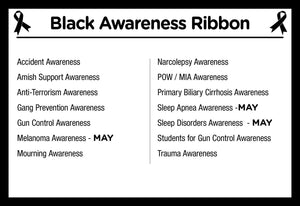 Black Silicone Bracelets for Melanoma, Skin Cancer Awareness - The Awareness Company