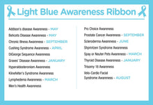 Load image into Gallery viewer, Light Blue Silicone Bracelets for Prostate Cancer, Graves Disease - The Awareness Company