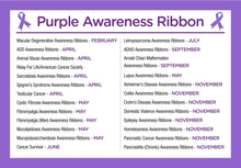 Load image into Gallery viewer, Purple Silicone Bracelets for Alzheimers, Dometic Violence, Lupus, Crohns - The Awareness Company