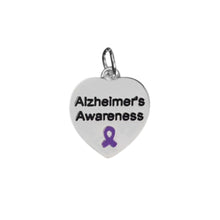 Load image into Gallery viewer, Alzheimer&#39;s Awareness Heart Charms - The Awareness Company