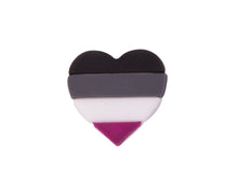 Load image into Gallery viewer, Asexual Flag Heart Silicone Pins - The Awareness Company