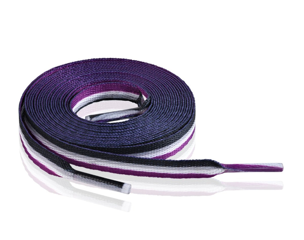 Bulk Asexual Flag Shoelaces, Asexual Shoe Laces and Apparel - The Awareness Company