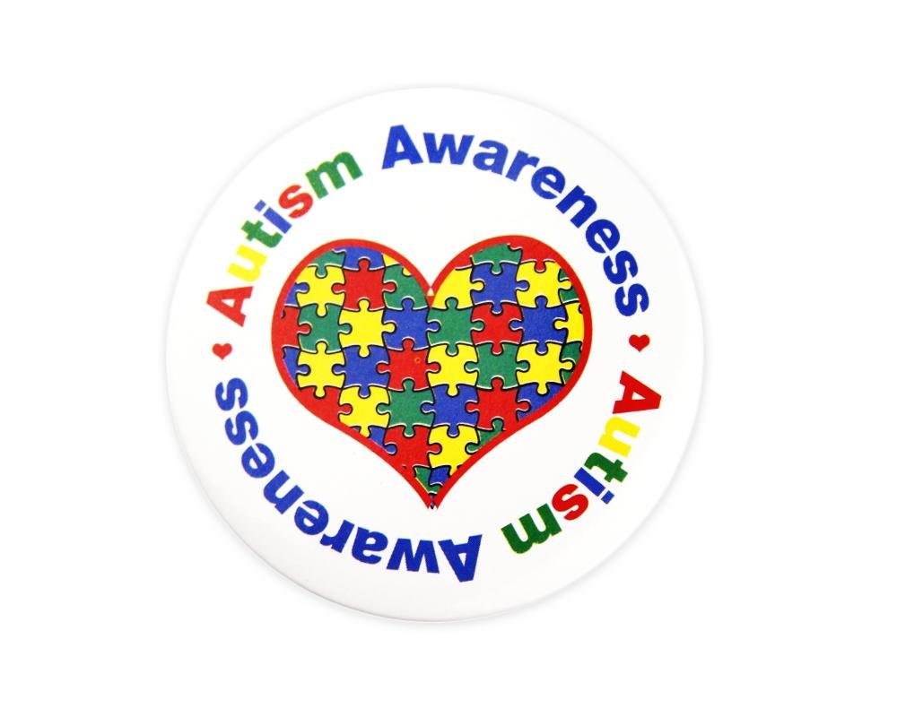 Bulk Heart Autism Awareness Button Pins Wholesale, Autism Lapel Pins - The Awareness Company