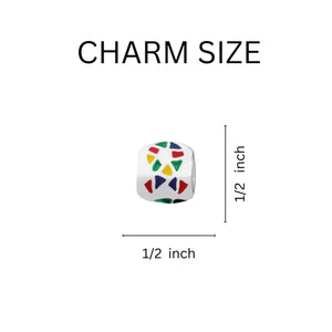 Autism Ribbon Barrel Charms - The Awareness Company