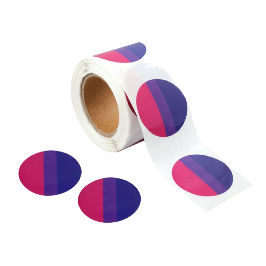 Bisexual Circle Stickers (250 per Roll) - The Awareness Company